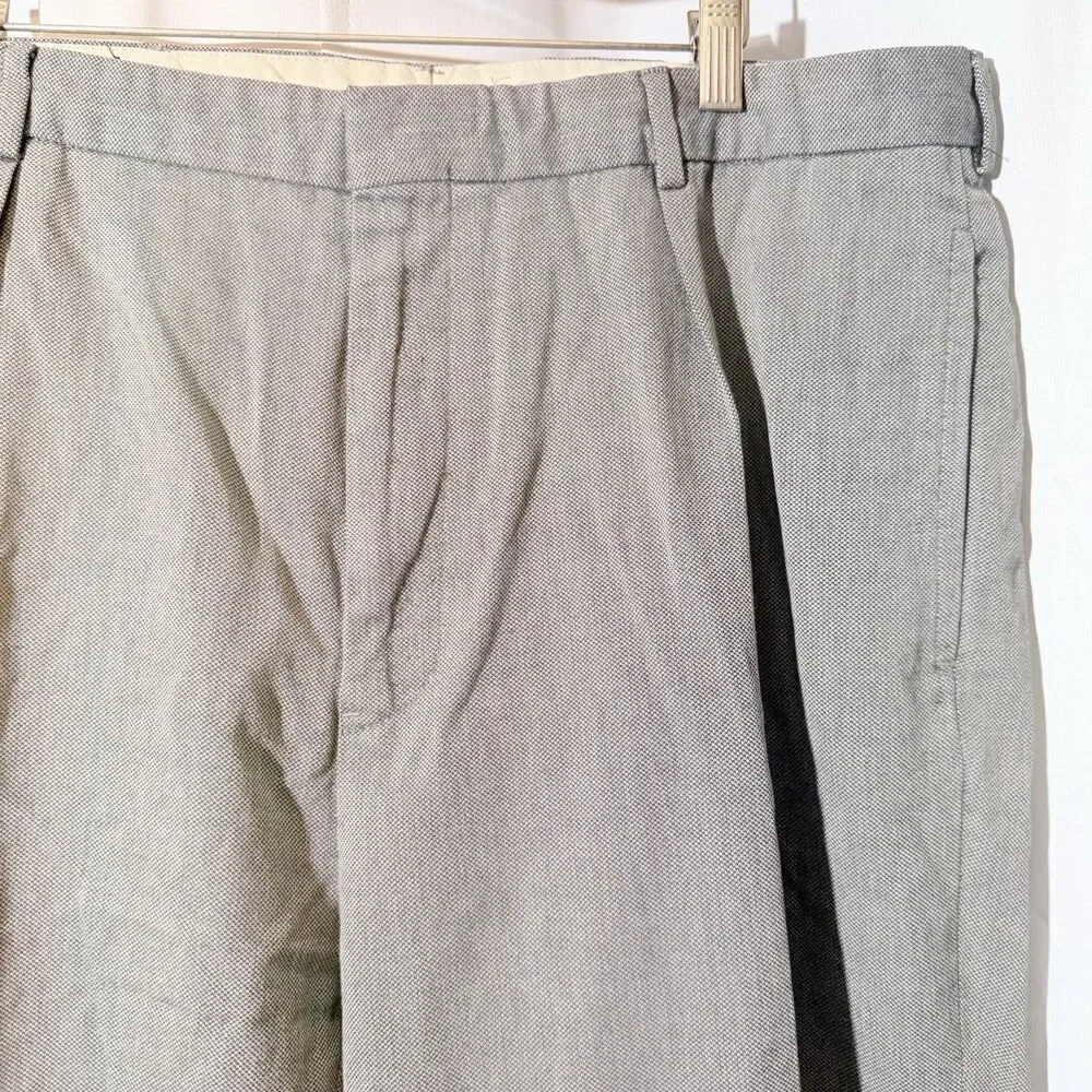 Vtg Polo Ralph Lauren Pants Mens 38/34 Gray Cotton Wool Flannel Cuffs Pleat